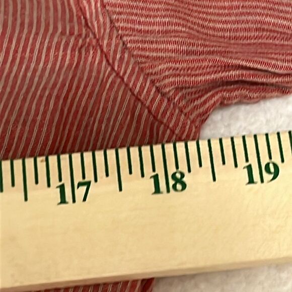 Free People Womens VNeck Long Sleeve Peasant Blouse Size Small Red Lined - Picture 6 of 8